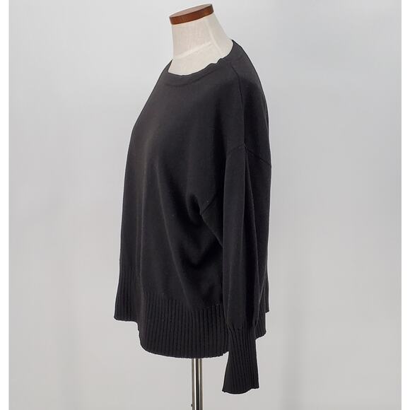 Terra & Sky Womens 1X=16W/18W Black Knit‎ Long Sleeve Sweater Pre-Owned - Picture 2 of 6